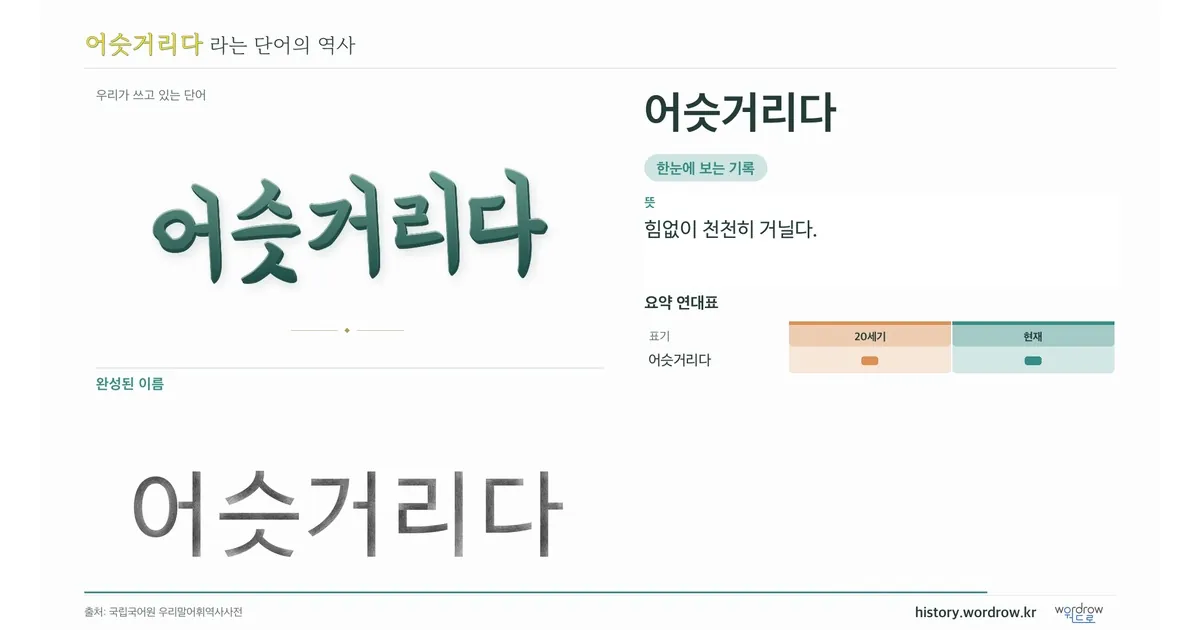 어슷거리다 대표 이미지