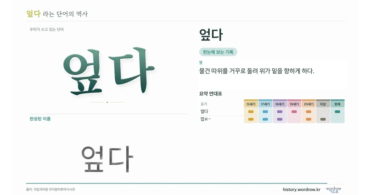 엎다 대표 이미지