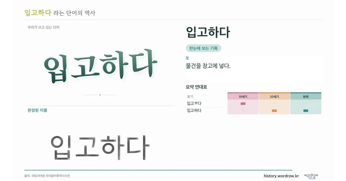 입고하다 대표 이미지