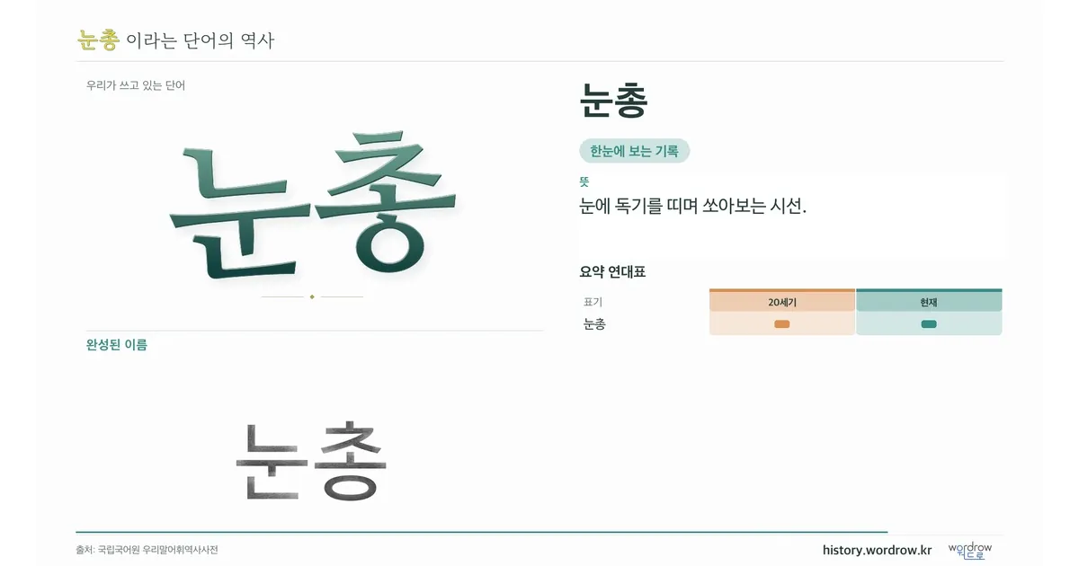 눈총 대표 이미지