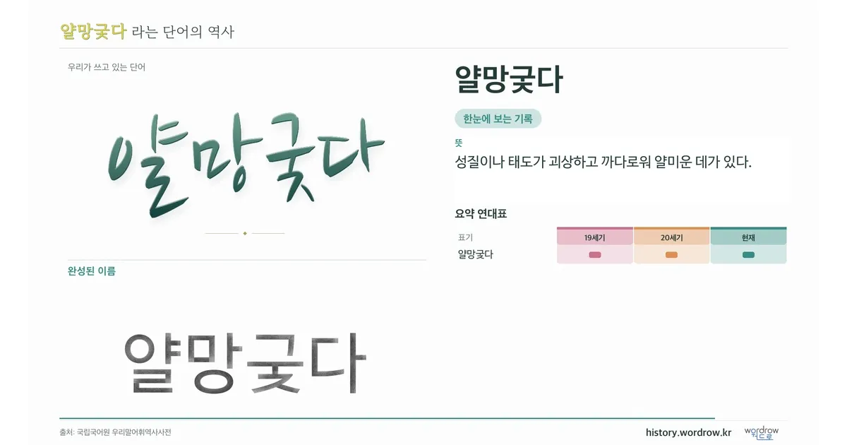 얄망궂다 대표 이미지