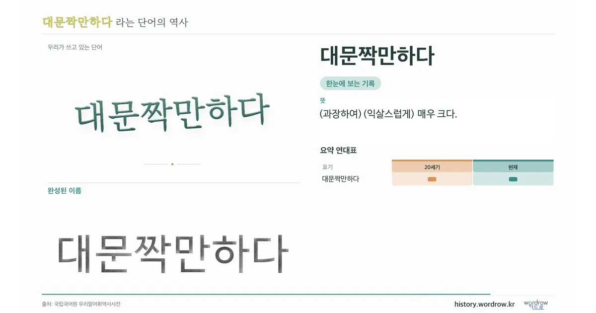 대문짝만하다 대표 이미지