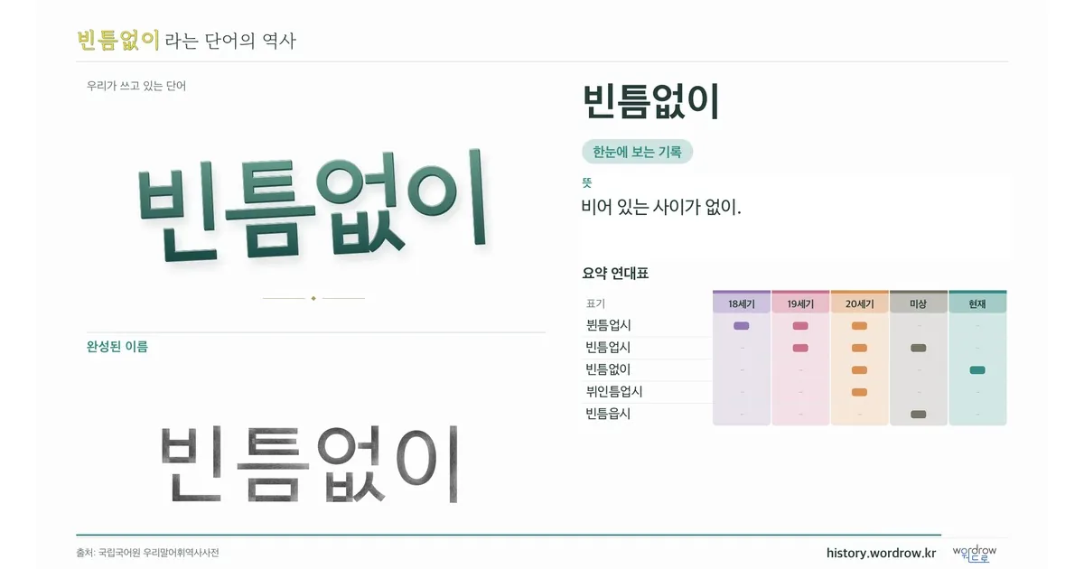 빈틈없이 대표 이미지