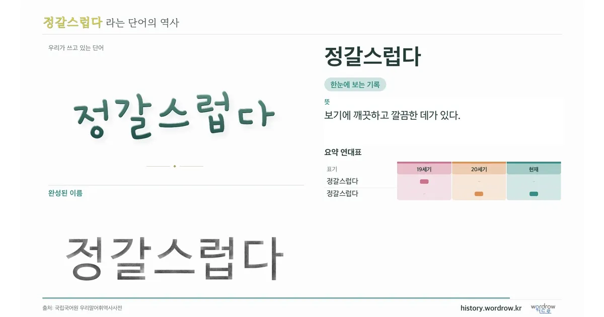 정갈스럽다 대표 이미지