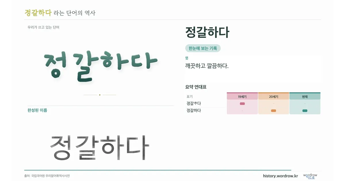 정갈하다 대표 이미지