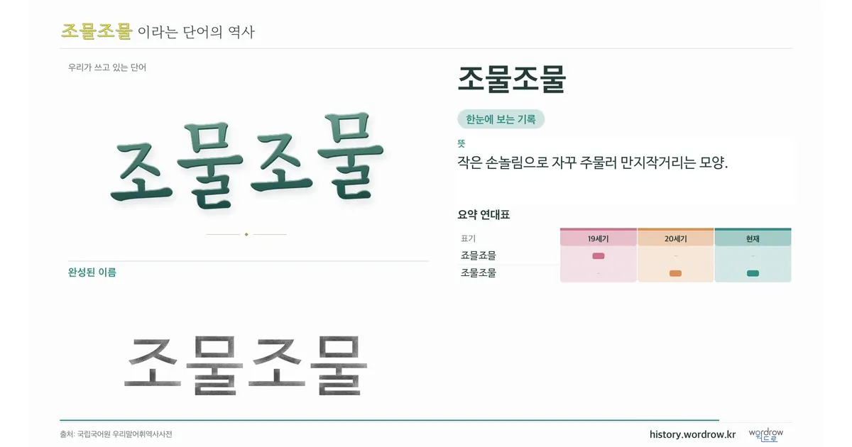 조물조물 대표 이미지