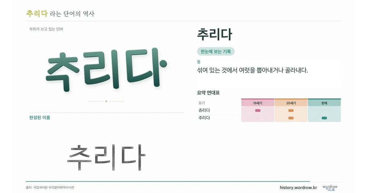 추리다 대표 이미지