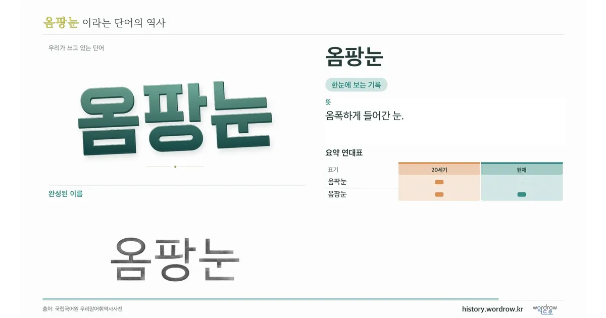 옴팡눈 대표 이미지