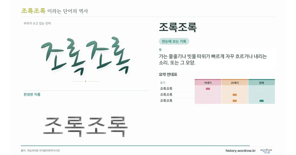 조록조록 대표 이미지