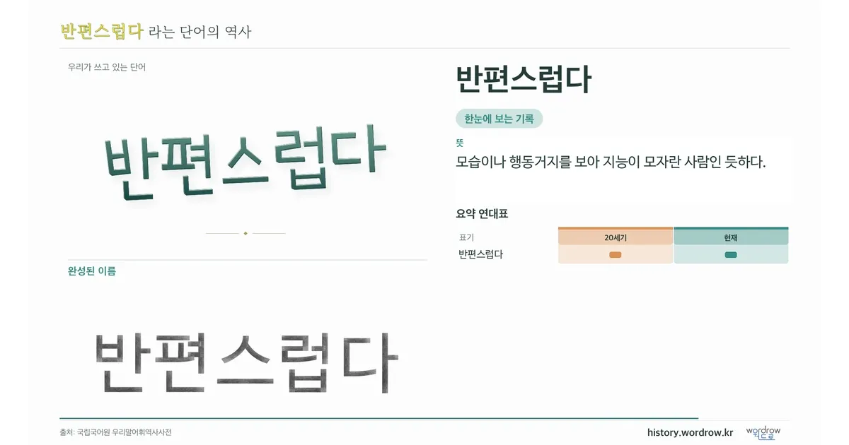 반편스럽다 대표 이미지