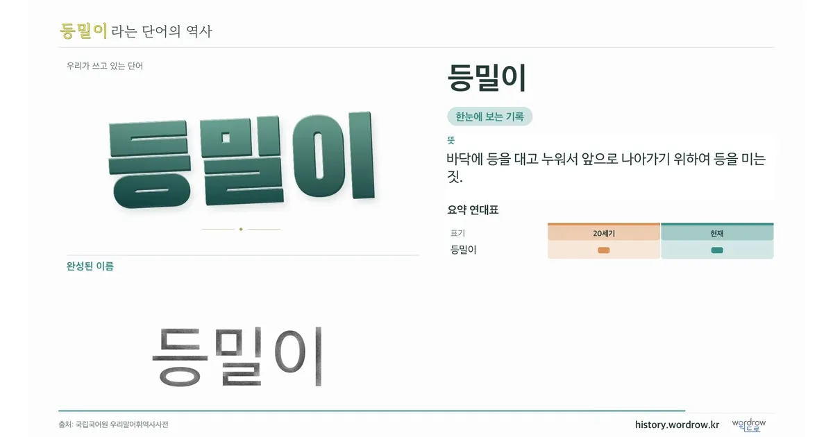 등밀이 대표 이미지