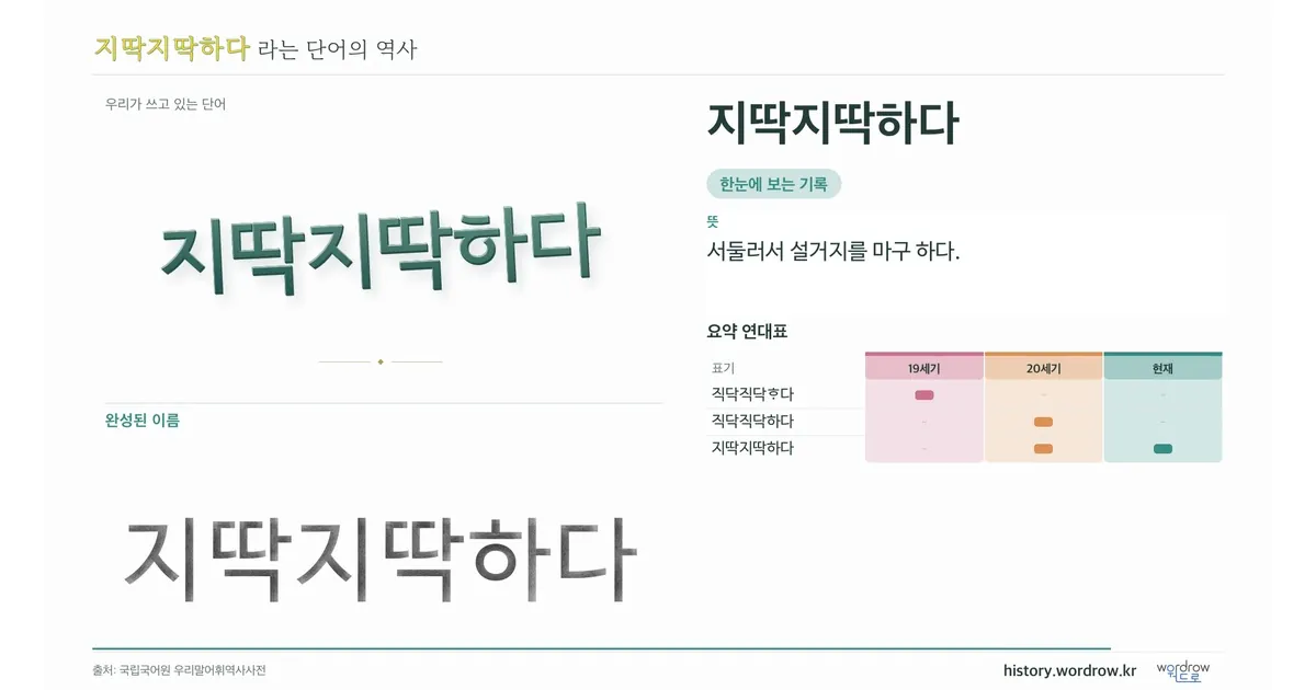 지딱지딱하다 대표 이미지