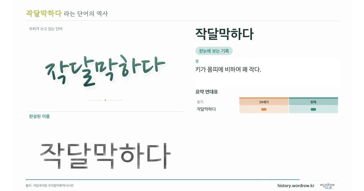 작달막하다 대표 이미지