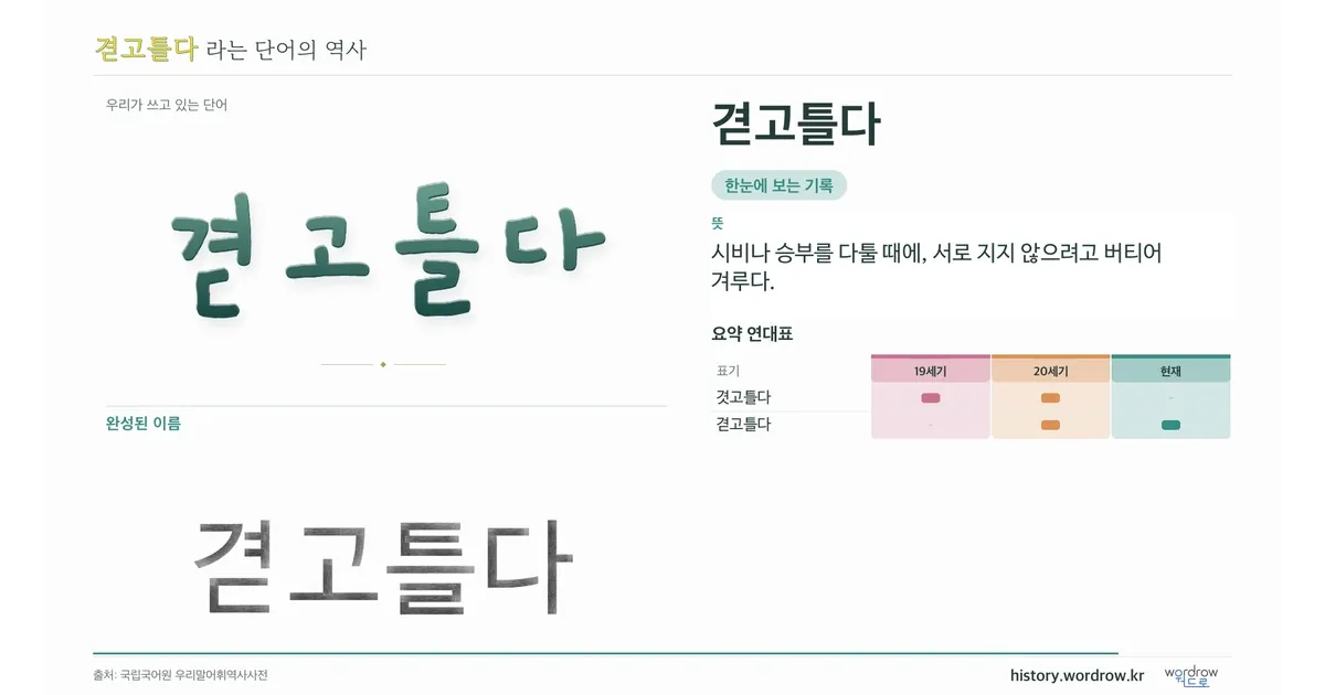 겯고틀다 대표 이미지