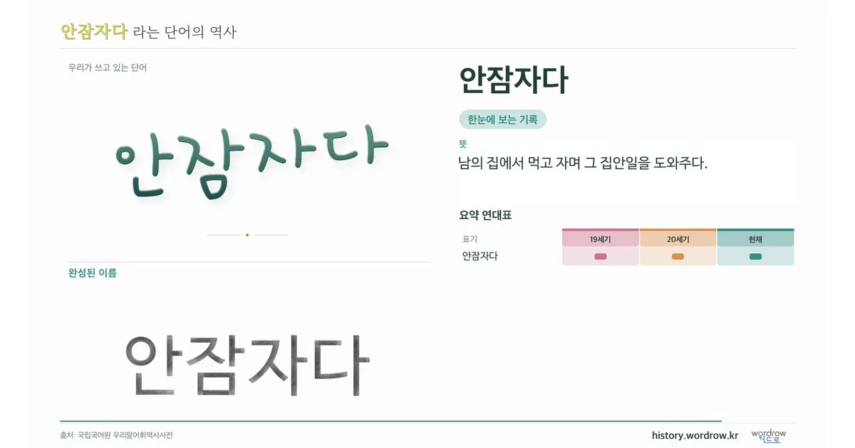 안잠자다 대표 이미지