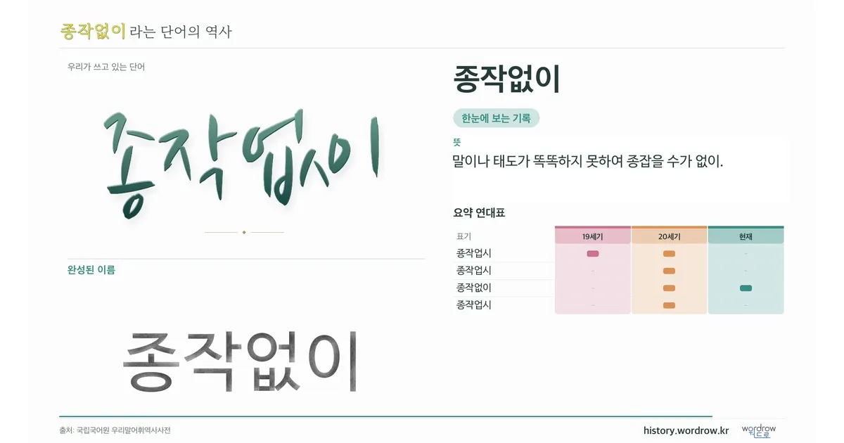 종작없이 대표 이미지