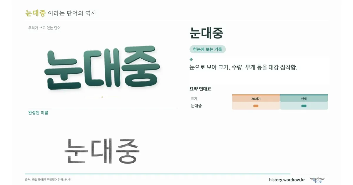 눈대중 대표 이미지