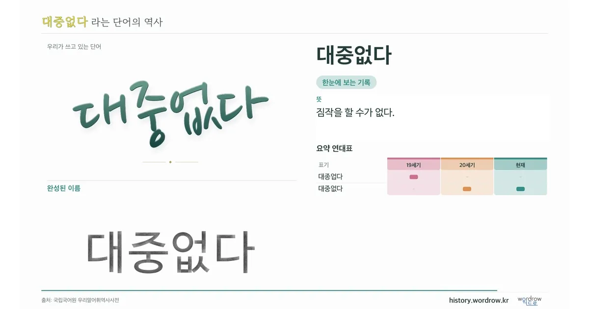 대중없다 대표 이미지