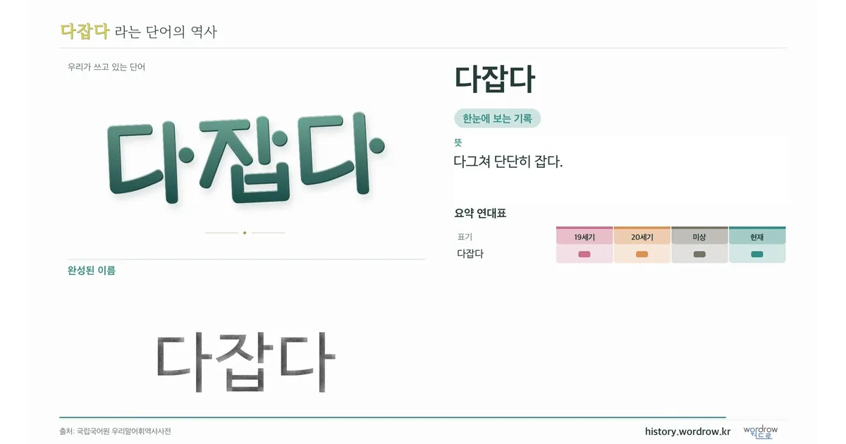 다잡다 대표 이미지