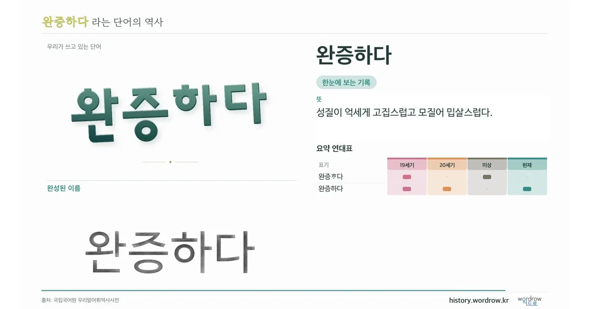 완증하다 대표 이미지