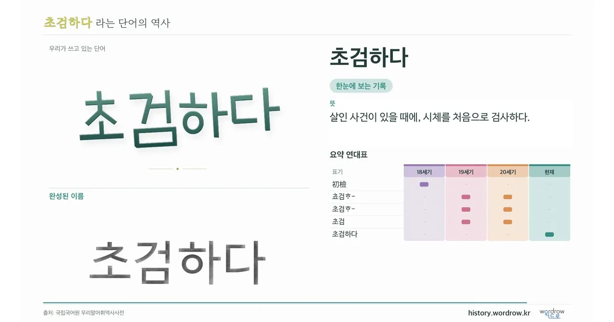 초검하다 대표 이미지