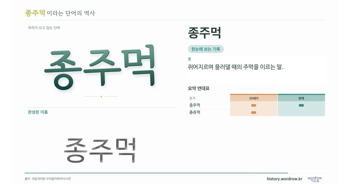 종주먹 대표 이미지