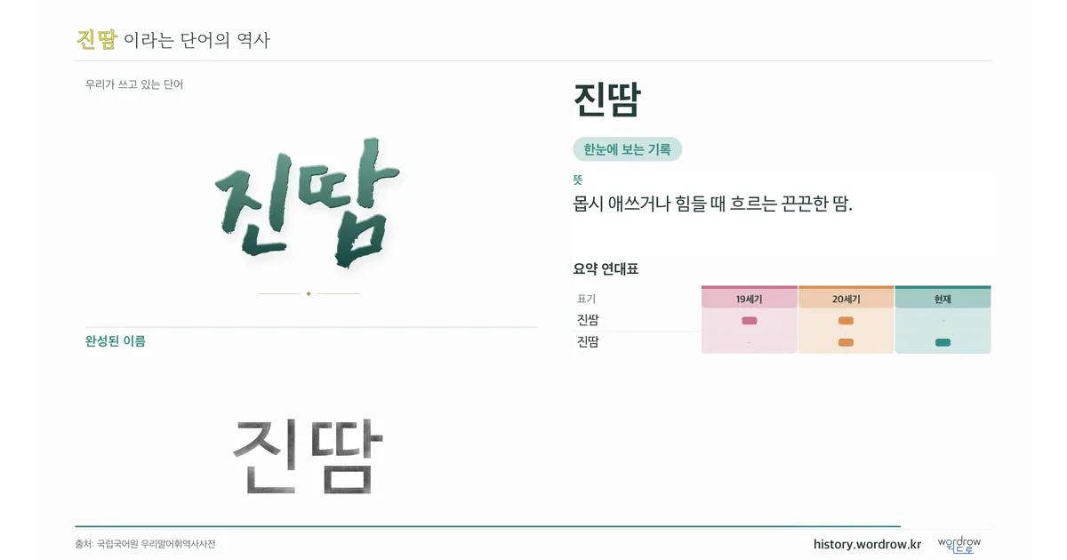 진땀 대표 이미지