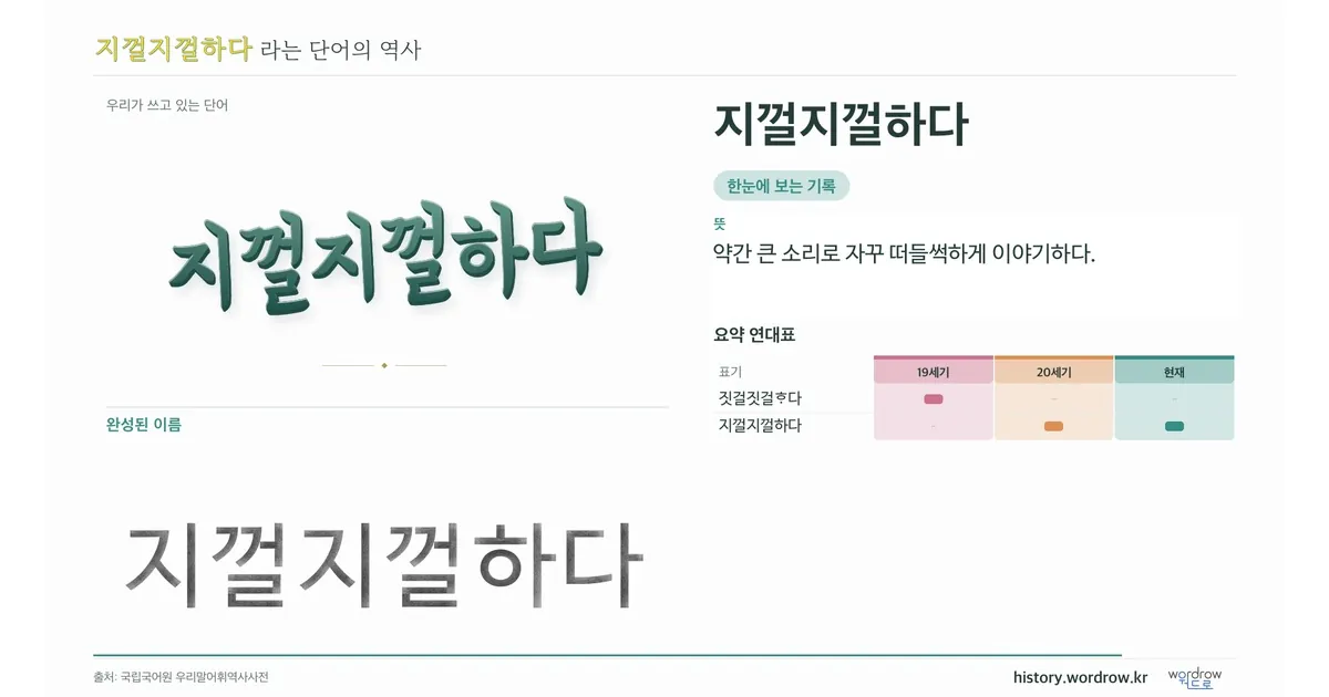 지껄지껄하다 대표 이미지