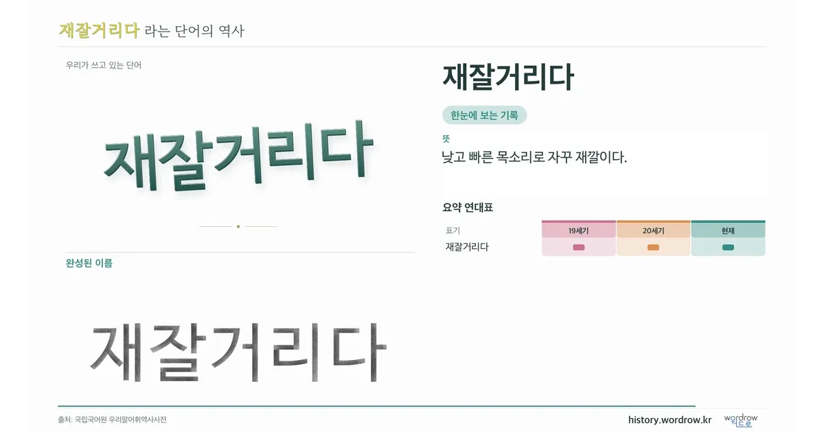 재잘거리다 대표 이미지