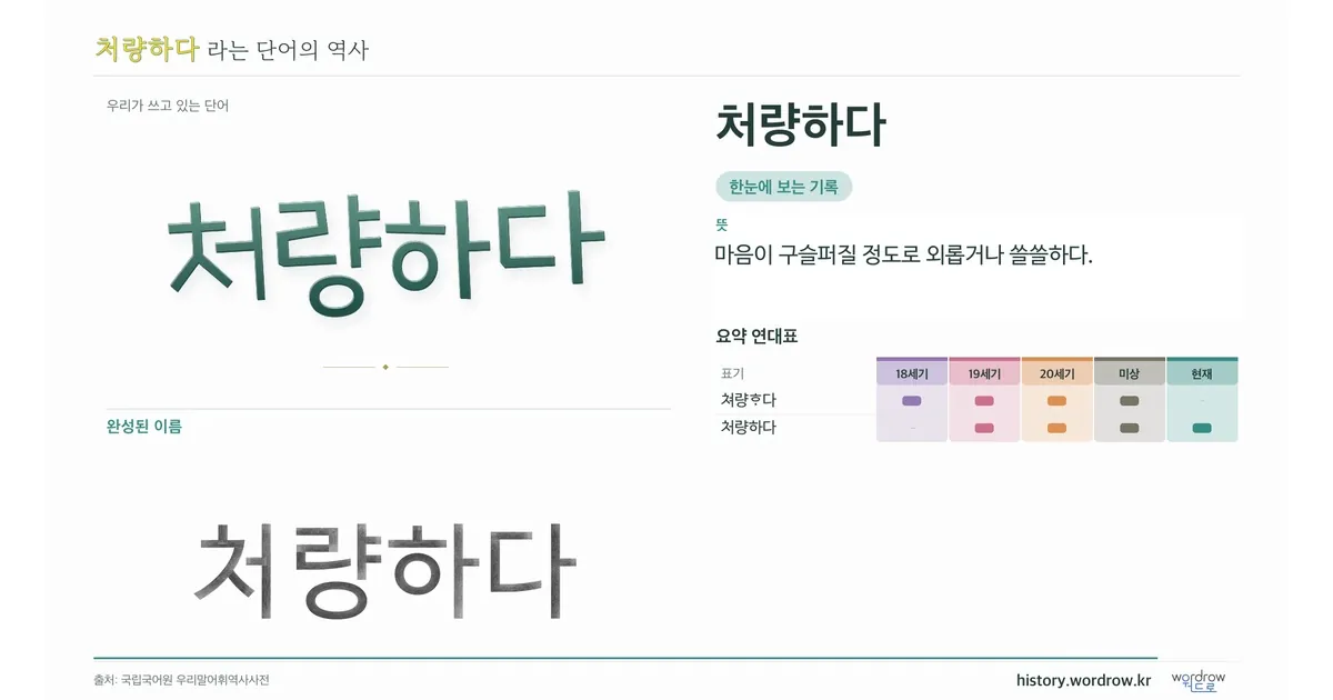 처량하다 대표 이미지