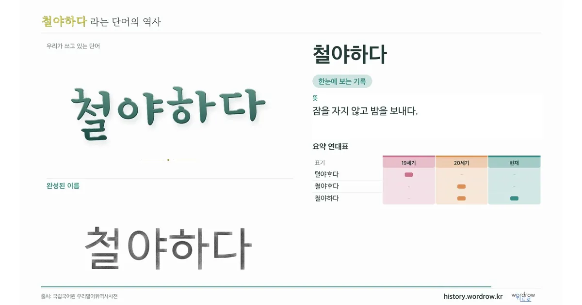 철야하다 대표 이미지