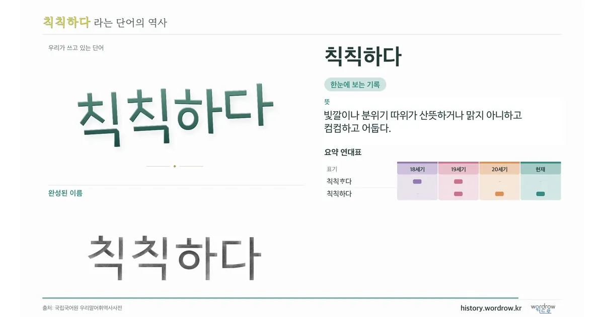 칙칙하다 대표 이미지