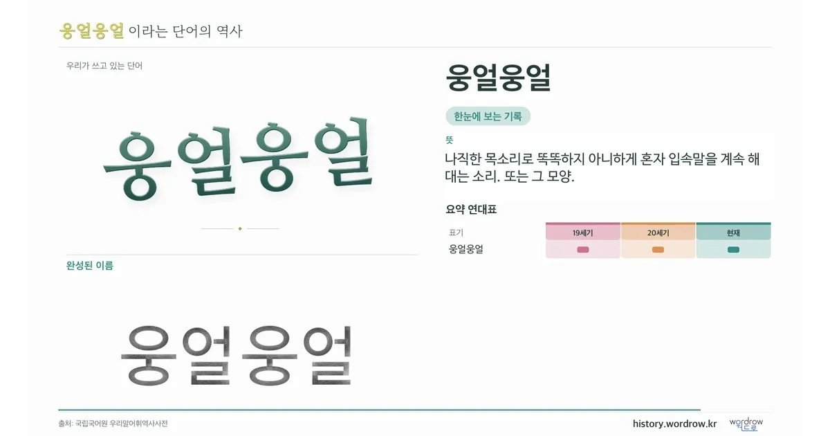 웅얼웅얼 대표 이미지