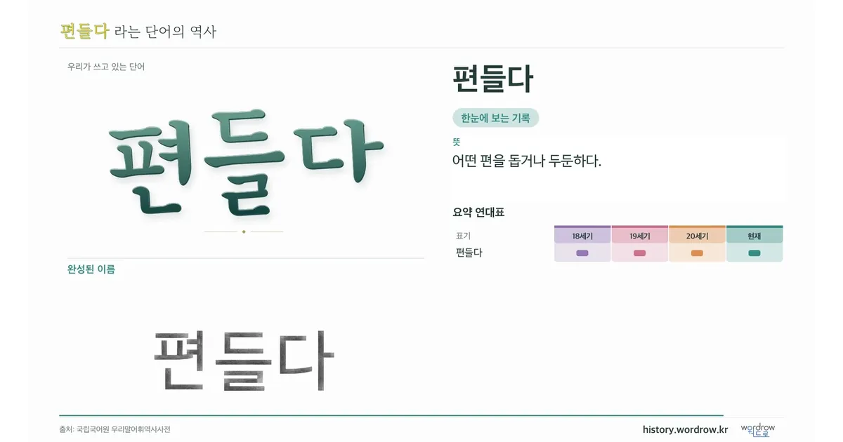 편들다 대표 이미지