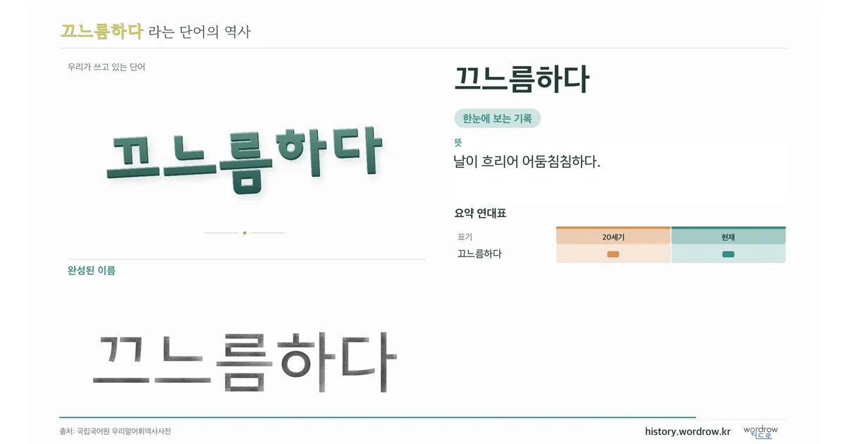 끄느름하다 대표 이미지