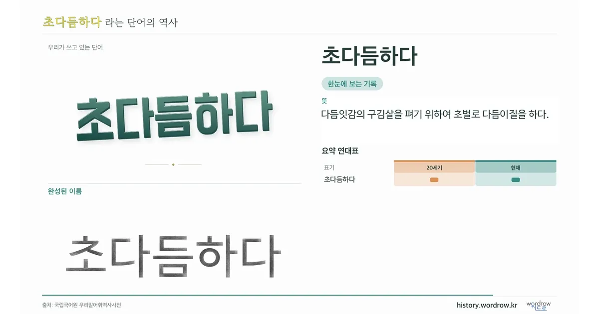 초다듬하다 대표 이미지