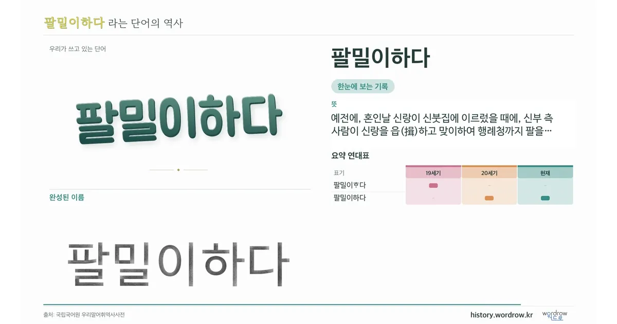 팔밀이하다 대표 이미지