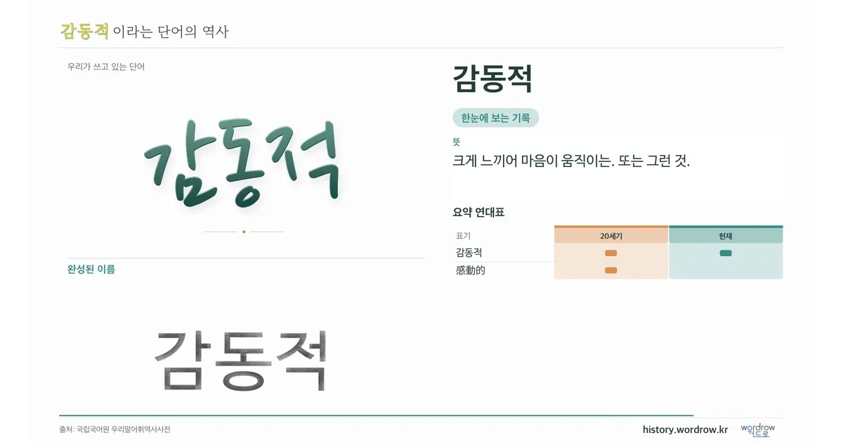 감동적 대표 이미지