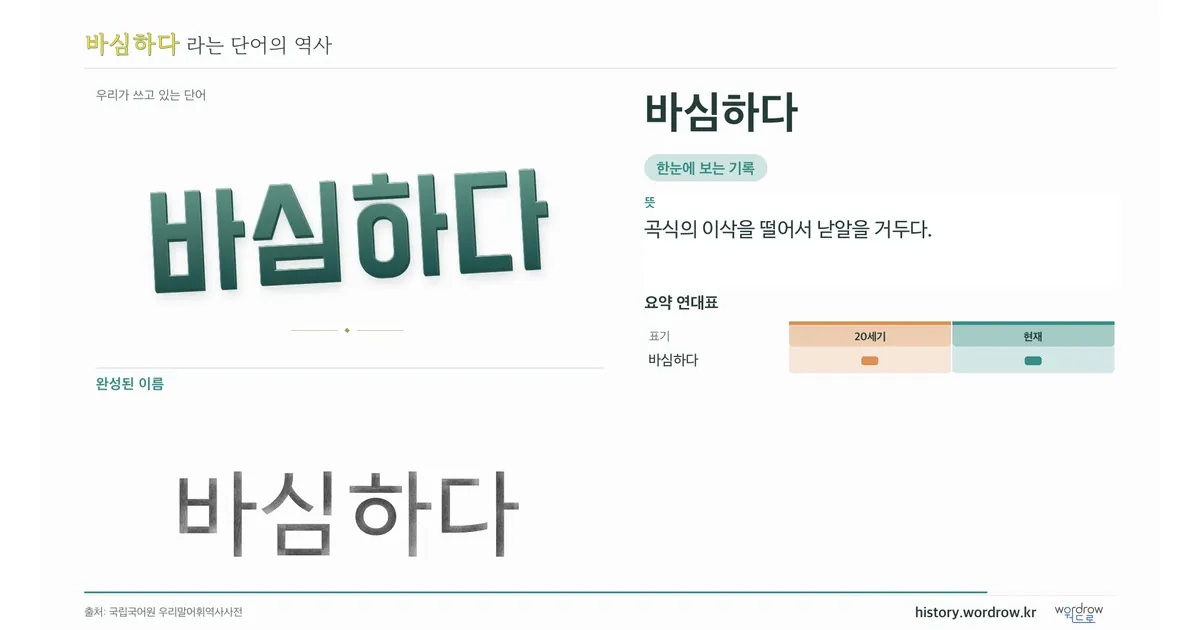 바심하다 대표 이미지