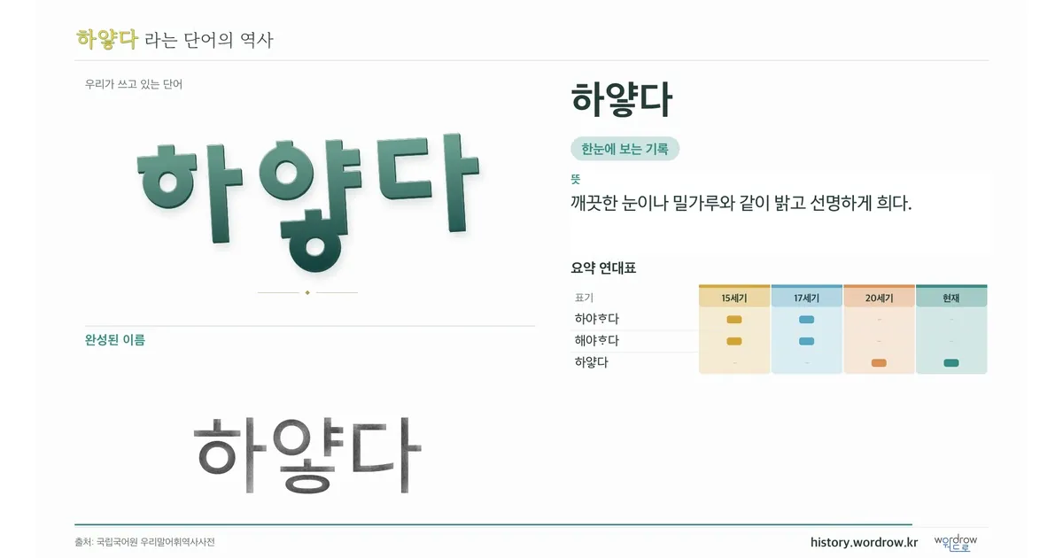 하얗다 대표 이미지