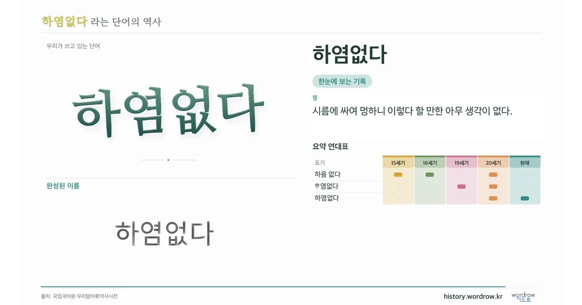 하염없다 대표 이미지
