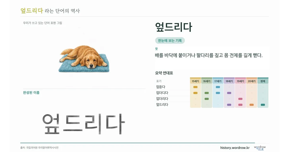 엎드리다 대표 이미지