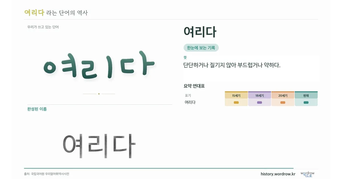 여리다 대표 이미지