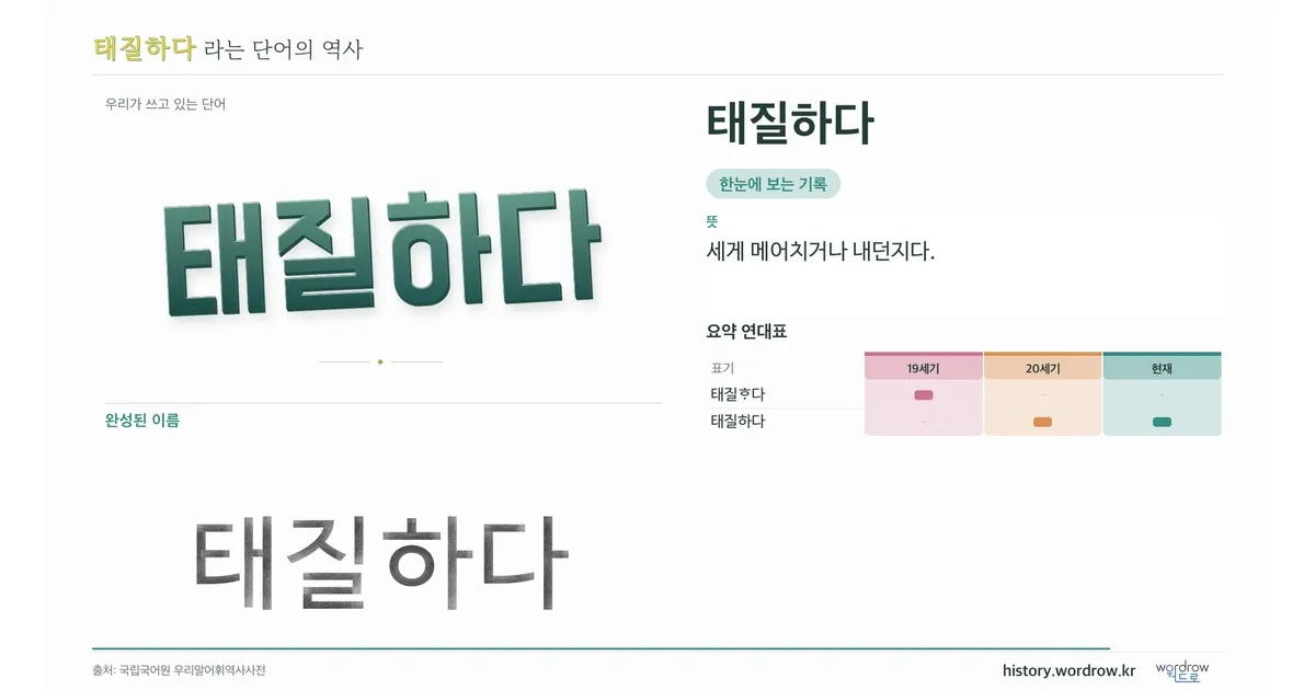 태질하다 대표 이미지