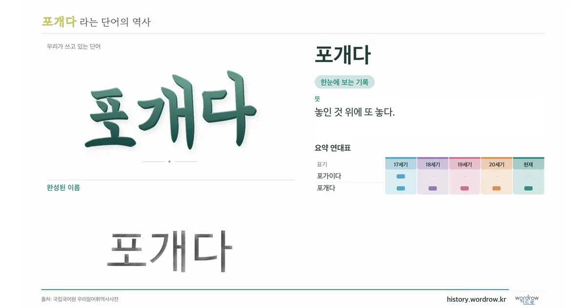 포개다 대표 이미지