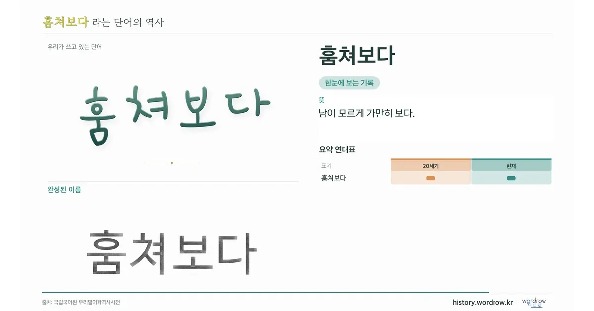 훔쳐보다 대표 이미지