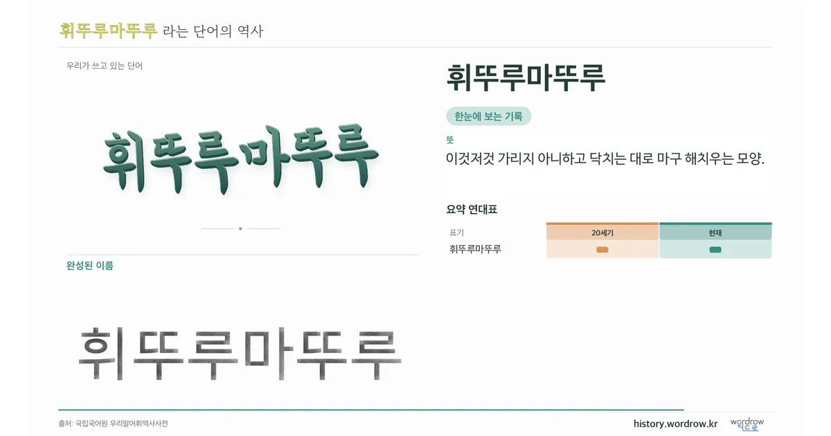 휘뚜루마뚜루 대표 이미지