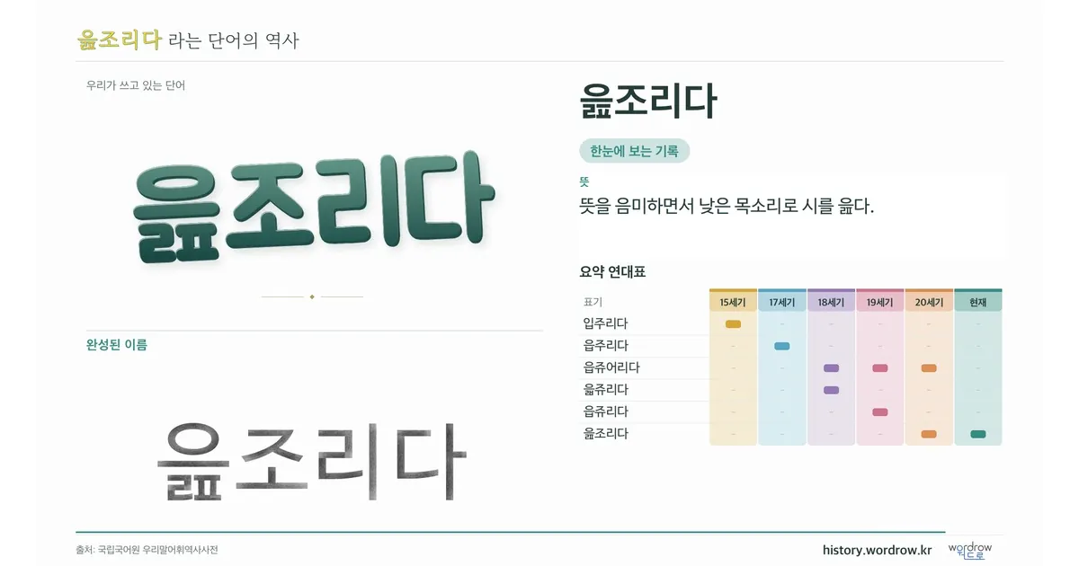읊조리다 대표 이미지