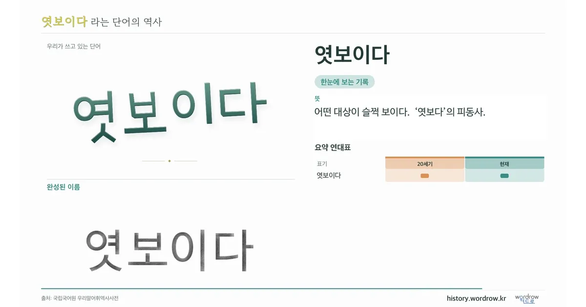 엿보이다 대표 이미지