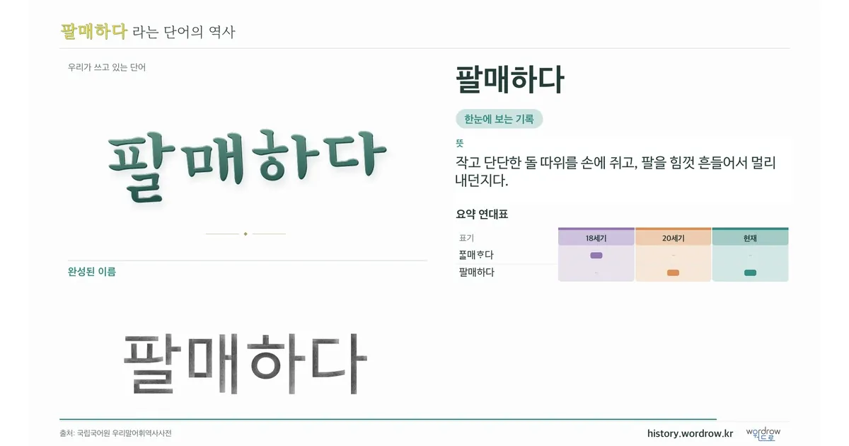 팔매하다 대표 이미지